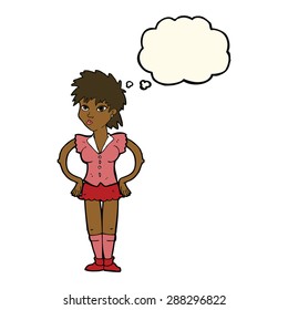 Cartoon-Person mit Denkblase