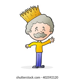 cartoon person wearing crown