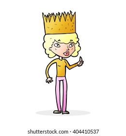 Cartoon Person Wearing Crown Stock Vector (Royalty Free) 404410537 ...