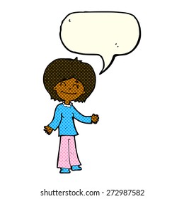 cartoon person with word balloon