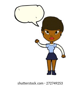 cartoon person with word bubble