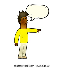 cartoon person with word bubble