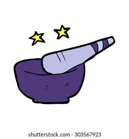 mortero de dibujos animados