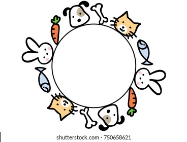 cartoon pet border design