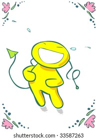 Cartoon Pet Laughing Yellow