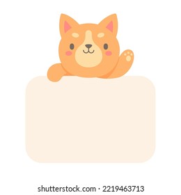 cartoon pet text frame cute dogs and cats for kids