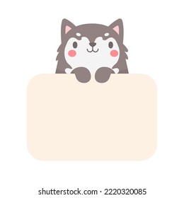 dibujos animados de mascotas marco de texto perros y gatos lindos para niños