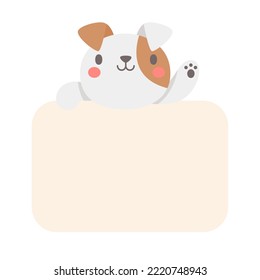cartoon pet text frame cute dogs and cats for kids