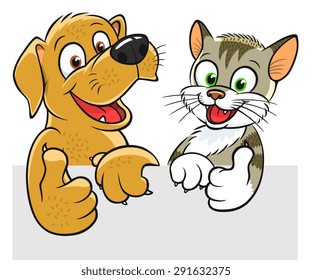 Cartoon pets decoration for any banner or design.
