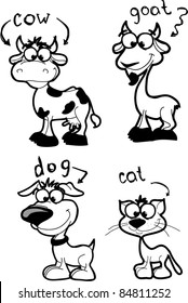 cartoon pets on the farm