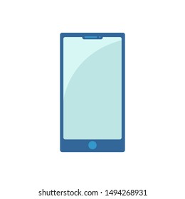 Cartoon phone. Flat icon. Vector illustration