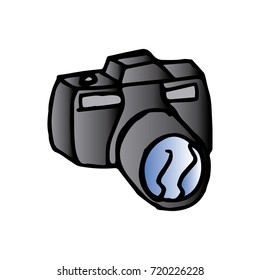 Cartoon of photographic camera