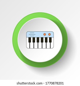 icono del botón de color del juguete del piano de dibujos animados. Los signos y símbolos se pueden utilizar para web, logotipo, aplicación móvil, interfaz de usuario, UX