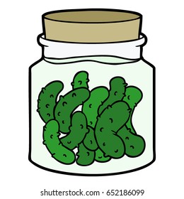 cartoon pickled gherkins
