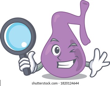 cartoon picture of gall bladder Detective using tools