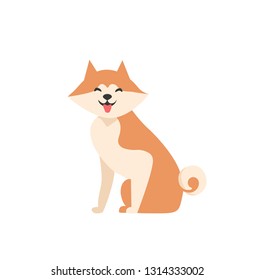 Cartoon picture with home pets, domestic animals, dog, canine, doggie. Vector illustration. 