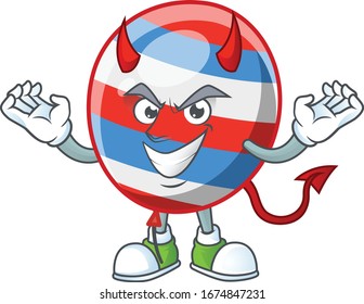 Cartoon picture of independence day balloon in devil cartoon character design