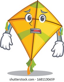 Cartoon picture of kite showing anxious face