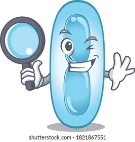 cartoon picture of klebsiella pneumoniae Detective using tools