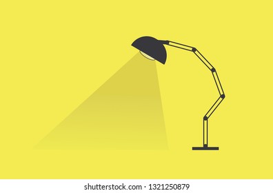 Cartoon picture of lamp, light. Vector illustration. Background.