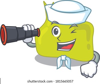 A cartoon picture of pituitary Sailor using binocular