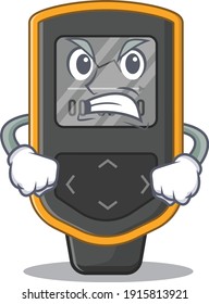 A cartoon picture style of dive computer having a mad face