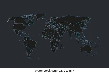 Cartoon pictures of world map infographic template on background. All countries are selectable.Can use for printing, website, presentation element, textile.Vector illustration.