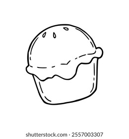 cartoon of pie for coloring page