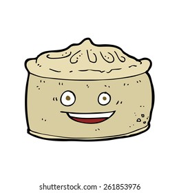 cartoon pie with face