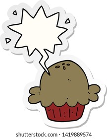 cartoon pie with speech bubble sticker