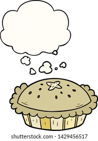 cartoon pie with thought bubble