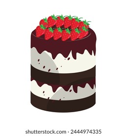 Cartoon piece of cake. Various colorful cake slices, cage and restaurant sweet dessert with cream glaze fruits and biscuits. Vector pastry pieces set