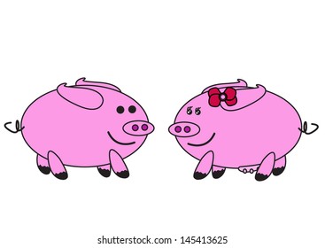 cartoon pig