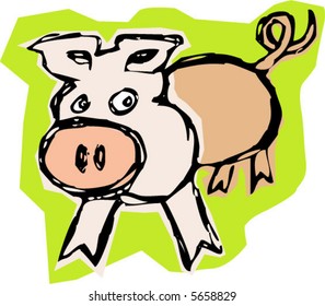 cartoon pig