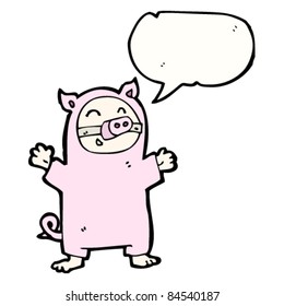 cartoon pig costume