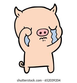 Cartoon-Schweineweinen