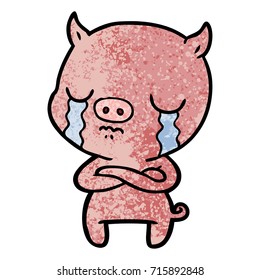 llanto de cerdo de dibujos animados