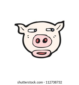 cara de cerdo de dibujos animados