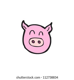 cara de cerdo de dibujos animados