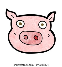 cara de cerdo de dibujos animados