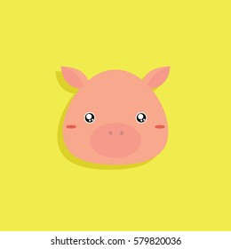 Cartoon pig face