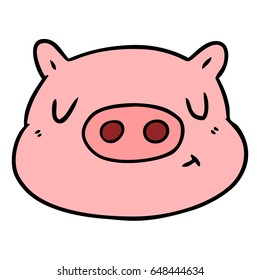 Cartoon Pig Face