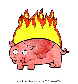 Cartoon-Schwein auf dem Karikatur
