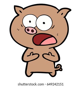 grito de cerdo de dibujos animados