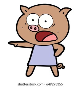 Cartoon-Schweineschrei