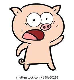 Cartoon-Schweineschrei