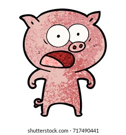 grito de cerdo de dibujos animados