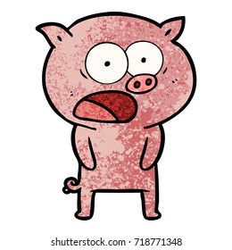 cartoon pig shouting