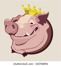 Cartoon pig vector 