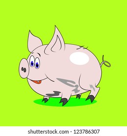 Cartoon pig. vector version